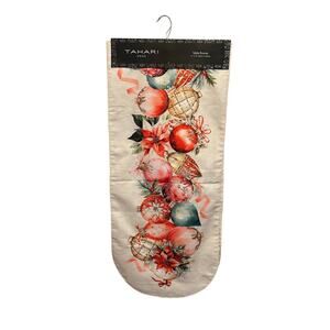 Gorgeous Tahari Home Christmas Table Runner with Beading